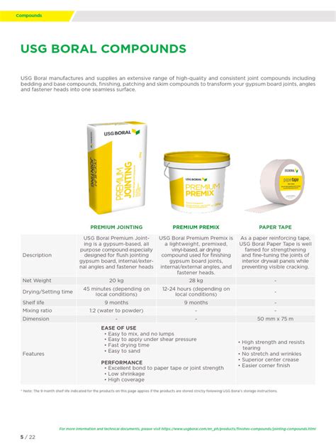 USG BORAL PRODUCT CATALOGUE.